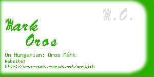 mark oros business card